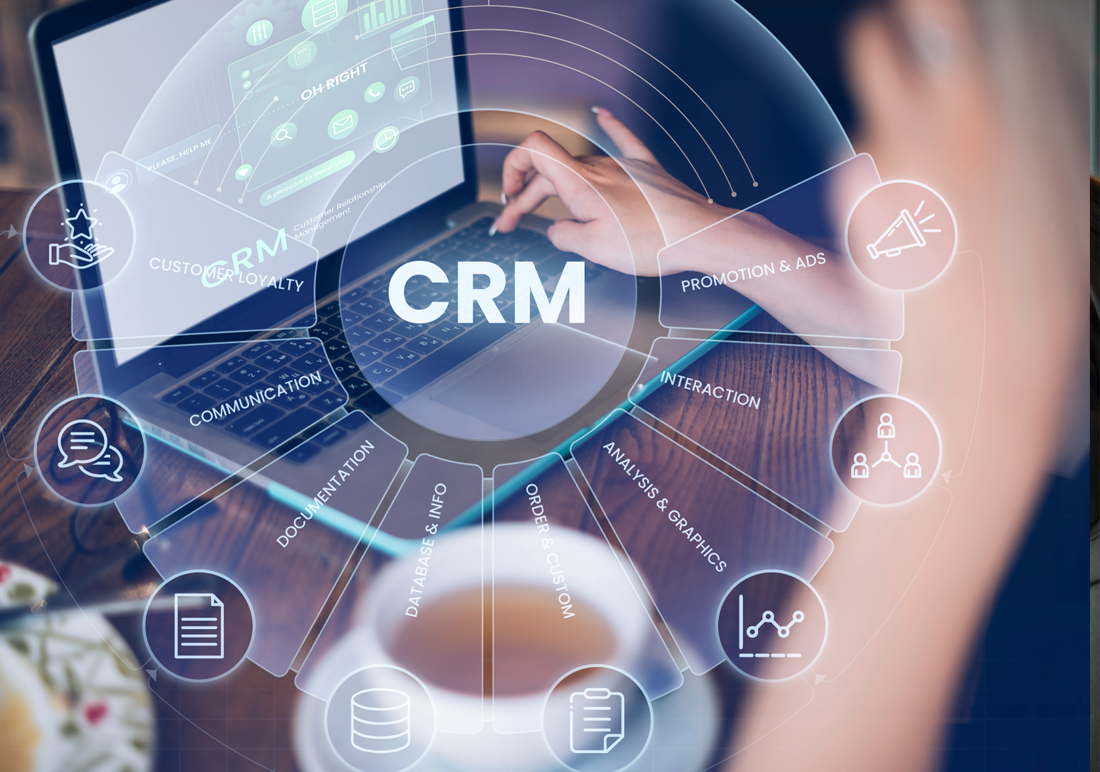 CRM and customer management illustration